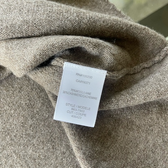 Joie Womens Dark Brown Wool Cashmere Asymmetric Hem Pullover Sweater Size Small - Picture 9 of 9